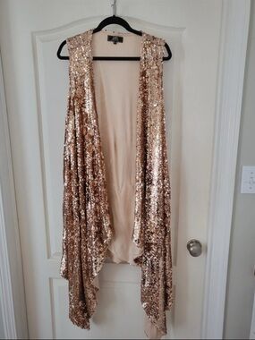 Sequin long vest!